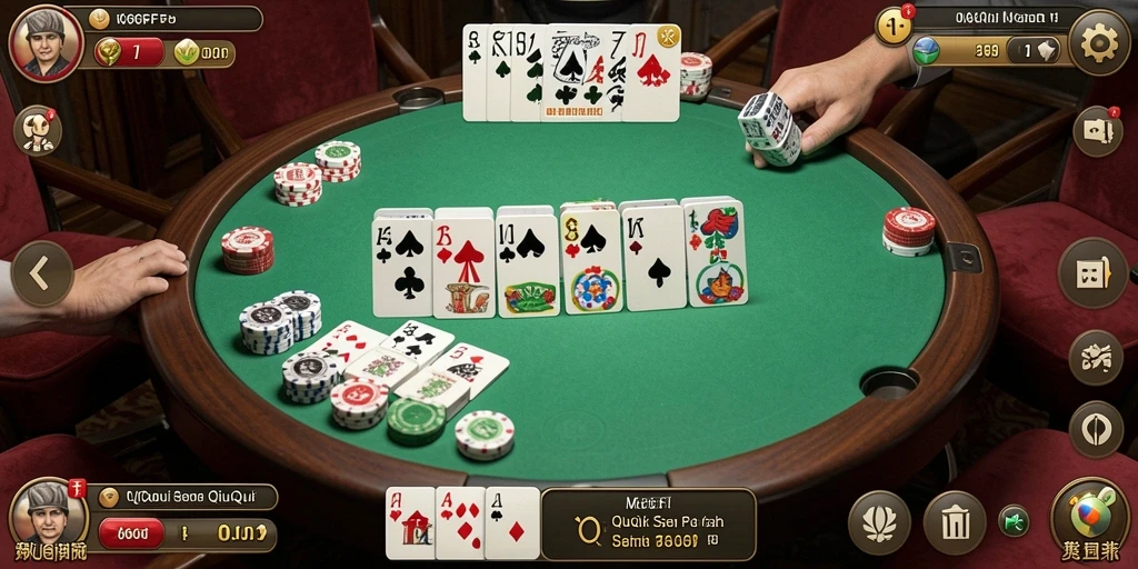 Tampilan gameplay QiuQiu yang menarik dan interaktif.