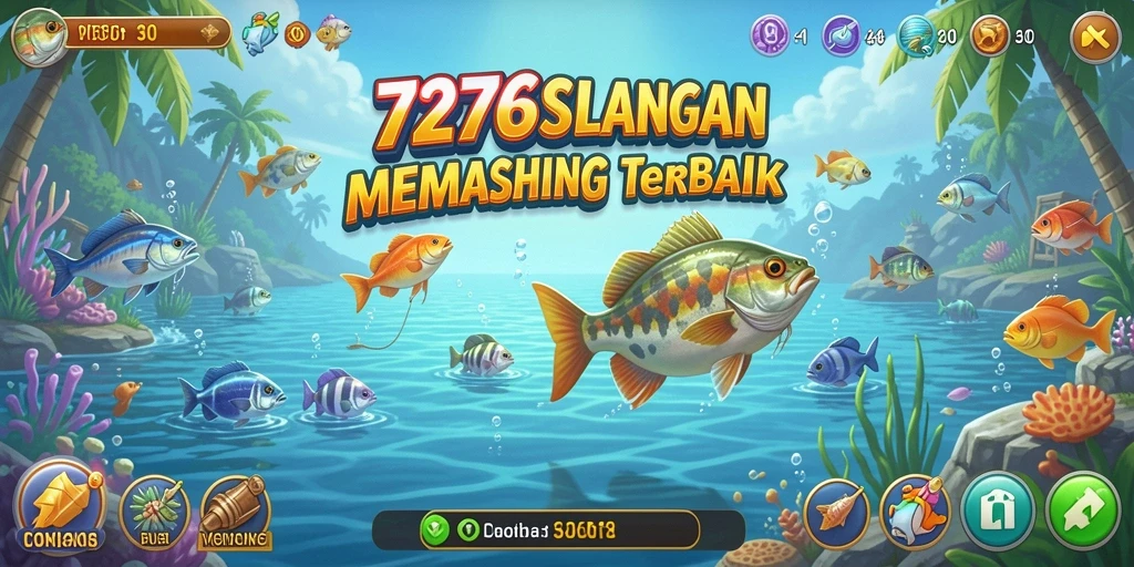 Screenshot gameplay 7276SLOTS menampilkan aksi memancing yang seru dan menegangkan.