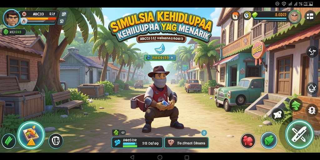 Tampilan gameplay menarik dari ABC33 yang menampilkan interaksi karakter.