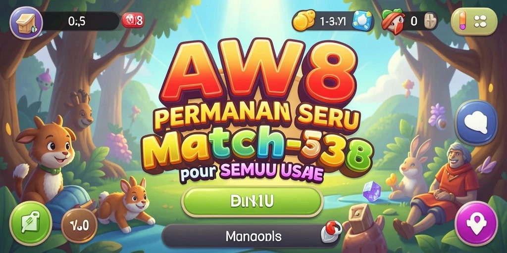 Gameplay seru AW8 dengan elemen match-3 yang menarik.