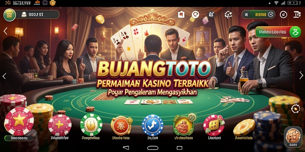 Tangkapan layar utama BUJANGTOTO menampilkan gameplay Kasino yang menarik.