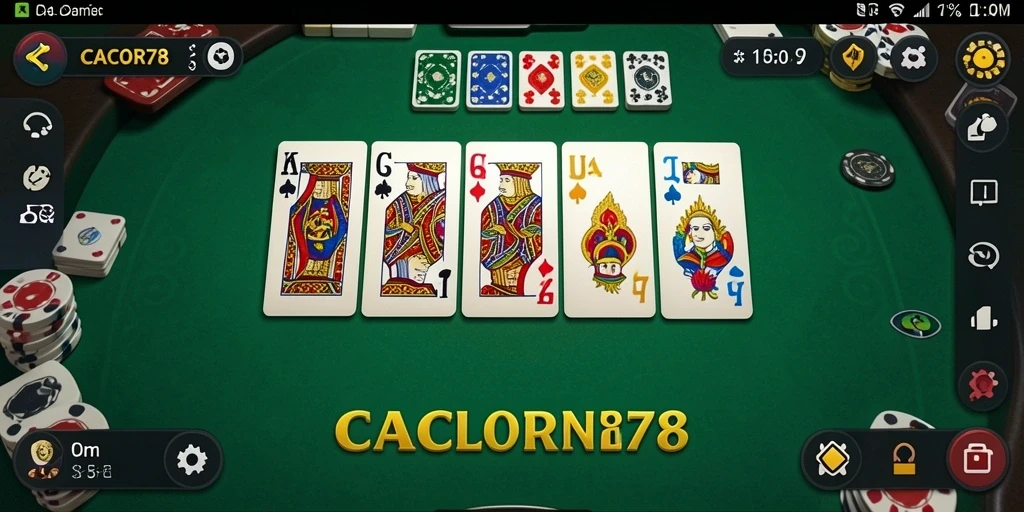 Tangkapan layar utama CACOR78 menampilkan gameplay menarik dari permainan Domino.