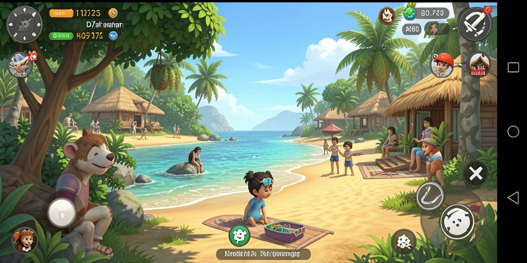 Tampilan gameplay D73 yang mengasyikkan dan penuh warna.