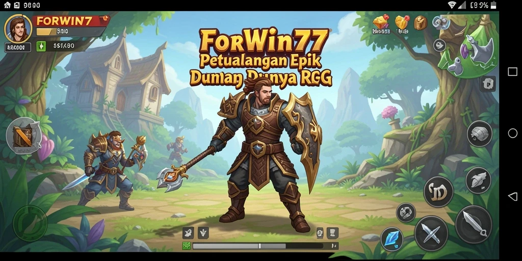 Screenshot gameplay <strong>FORWIN77</strong> menunjukkan aksi pertarungan yang intens dan grafis menawan.