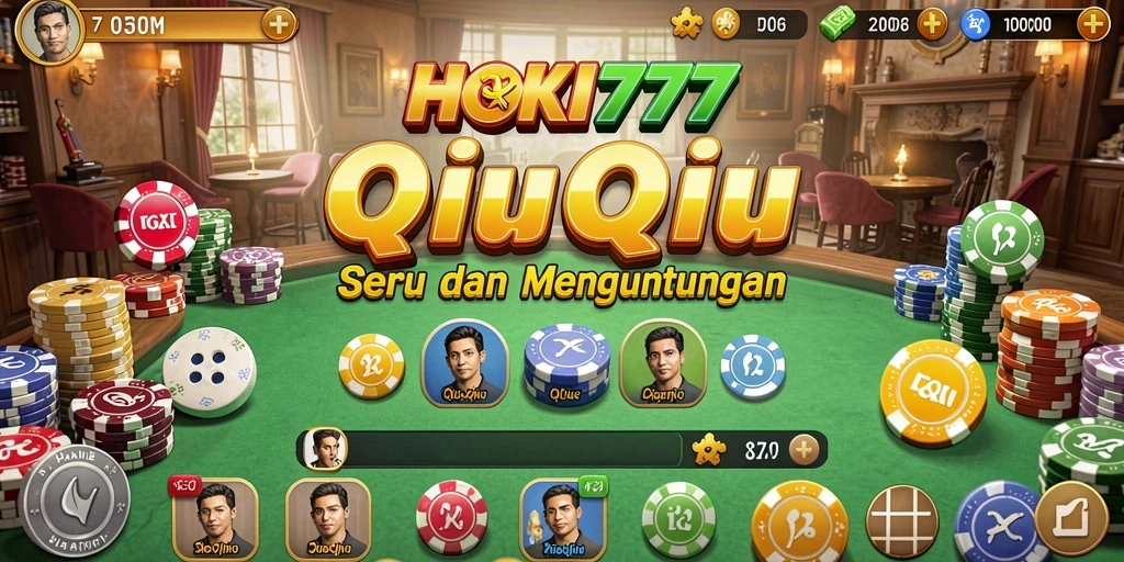 Tampilan gameplay seru HOKI777 dalam permainan QiuQiu.