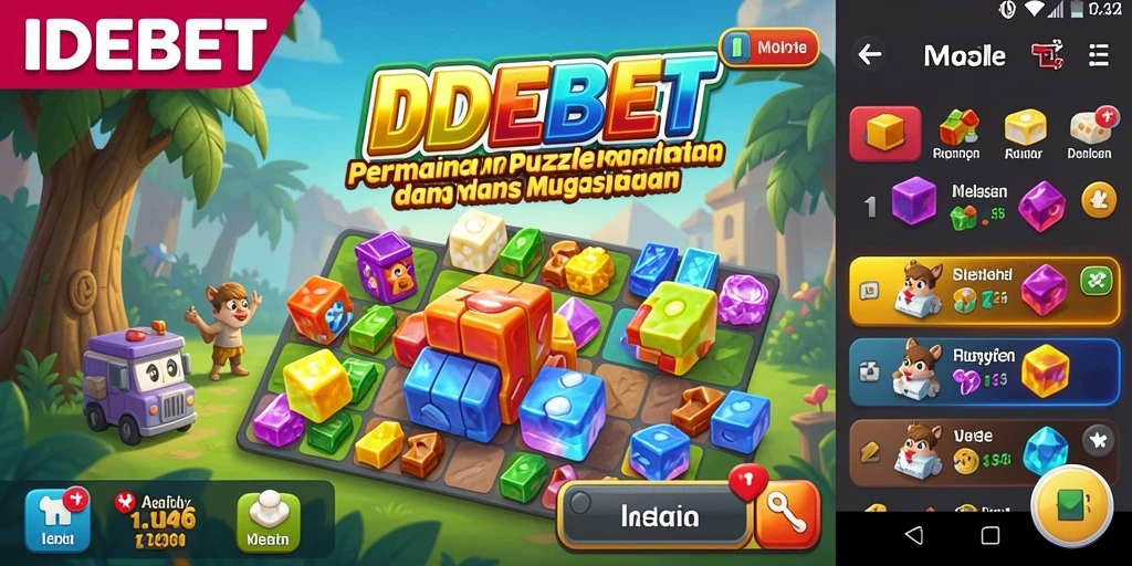 Gameplay menantang di IDEBET dengan puzzle yang menarik.