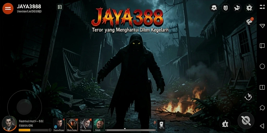 Tangkapan layar utama JAYA388 menampilkan momen seram saat menjelajahi kegelapan.