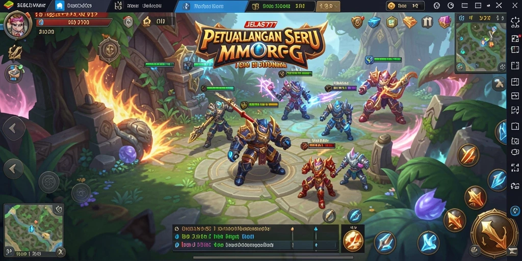 Tampilan gameplay <strong>JELAS777</strong> yang menakjubkan dalam dunia MMORPG.