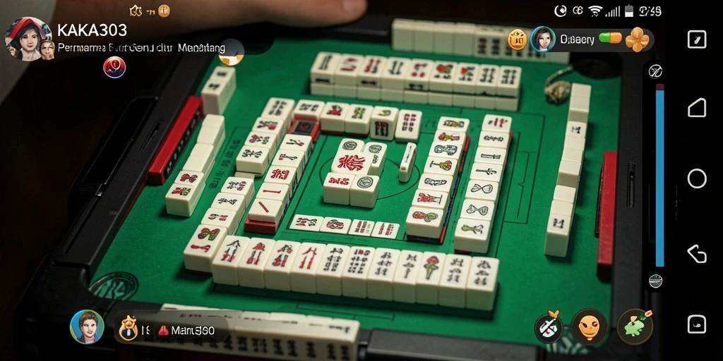 Tangkapan layar permainan KAKA303 menampilkan aksi seru dalam game Mahjong.