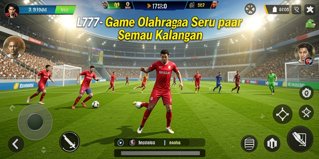 Tampilan gameplay seru dalam L777 dengan aksi olahraga yang menarik.