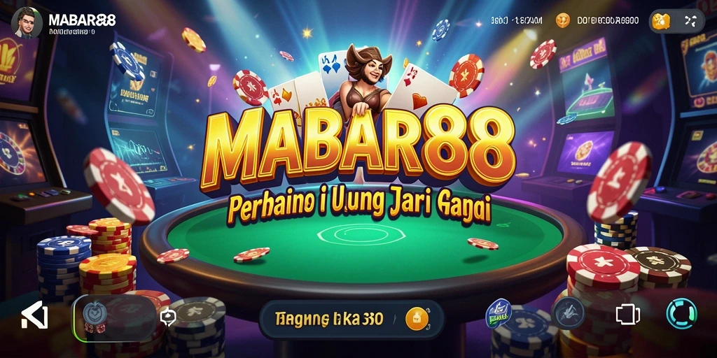 Tampilan gameplay MABAR88 yang mendebarkan dan interaktif dengan elemen kasino.