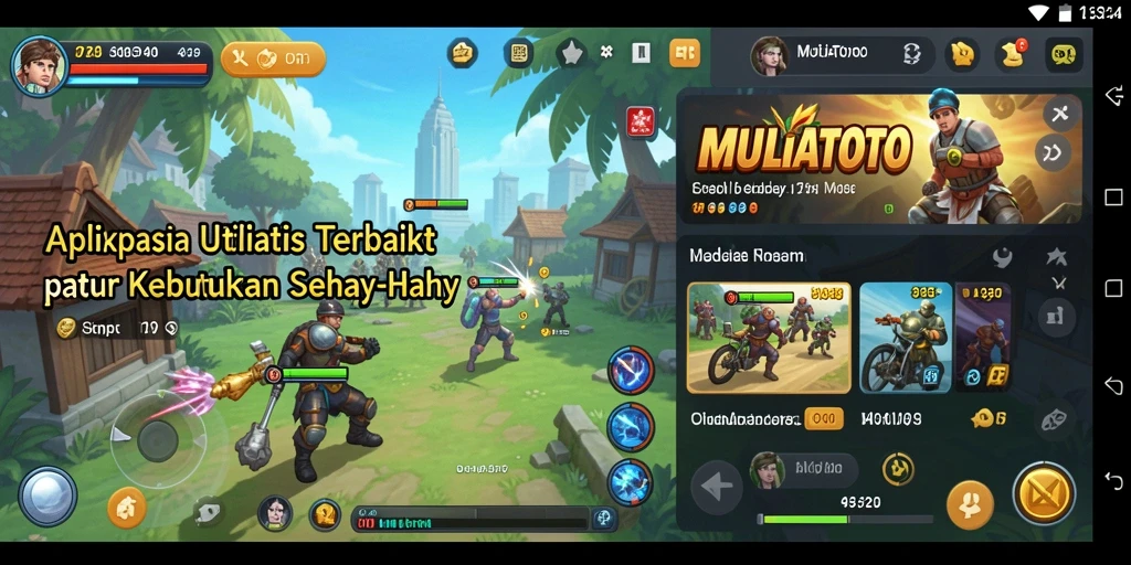 Tampilan utama aplikasi MULIATOTO dengan berbagai fitur utilitas.