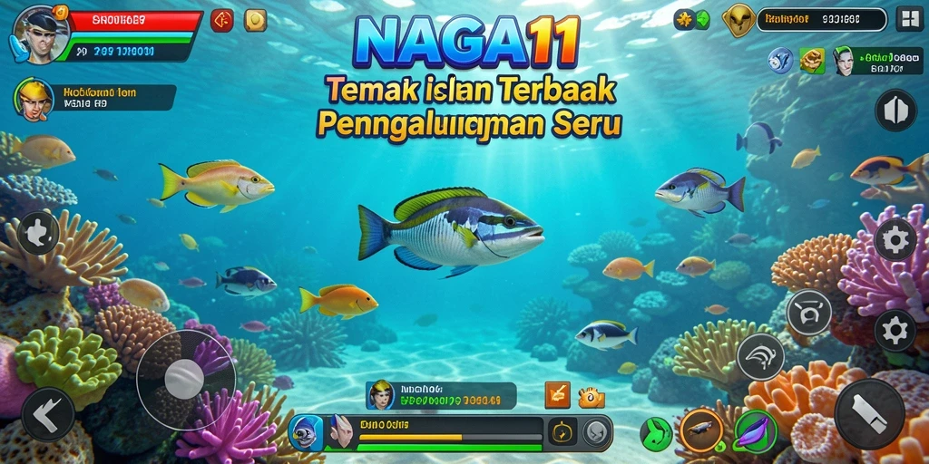 Tampilan gameplay NAGA11 yang menakjubkan saat menembak ikan.