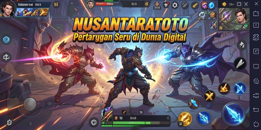 Screenshot gameplay NUSANTARATOTO menampilkan pertarungan mendebarkan dan grafis yang luar biasa.
