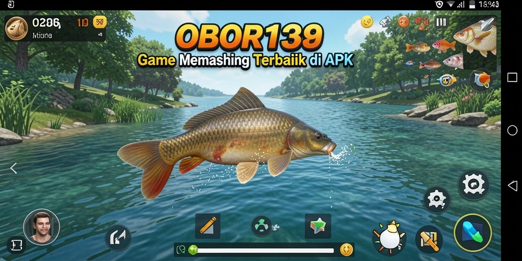 Screenshot OBOR138 menampilkan gameplay memancing yang seru dan menantang.