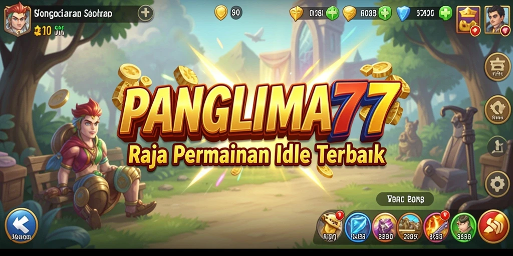 Tampilan gameplay <strong>PANGLIMA77</strong> yang menarik dengan karakter dan lingkungan yang ceria.