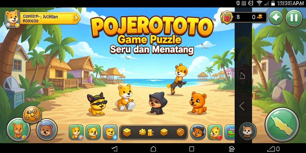 Screenshot menunjukkan gameplay seru dari POJEROTOTO yang penuh tantangan.