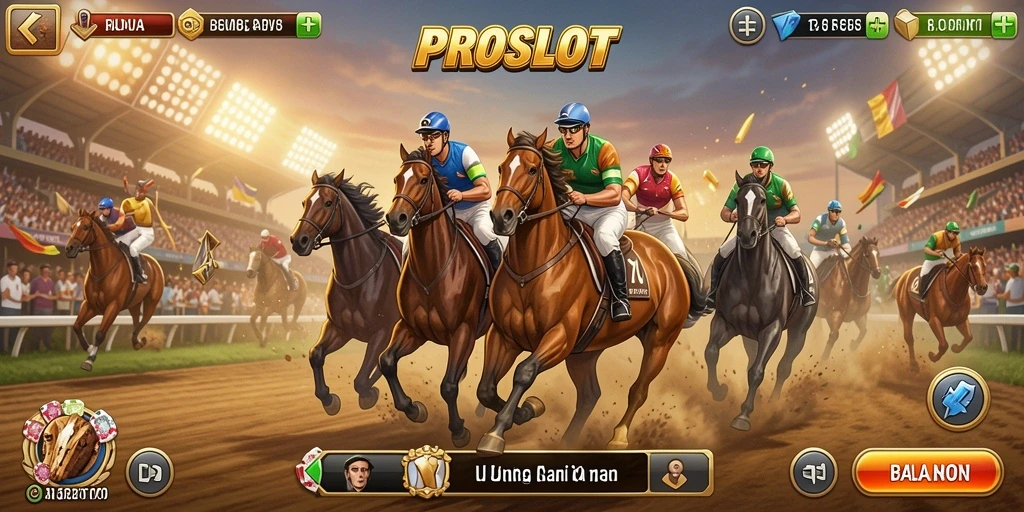 Tampilan gameplay yang mendebarkan dalam PROSLOT.