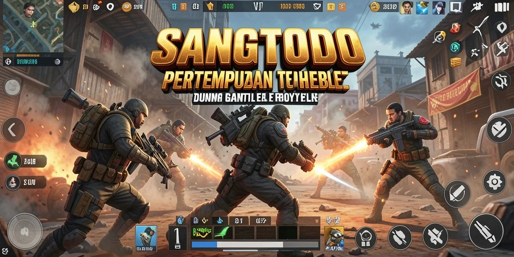 Gameplay SANGTOTO yang seru dalam pertempuran Battle Royale.