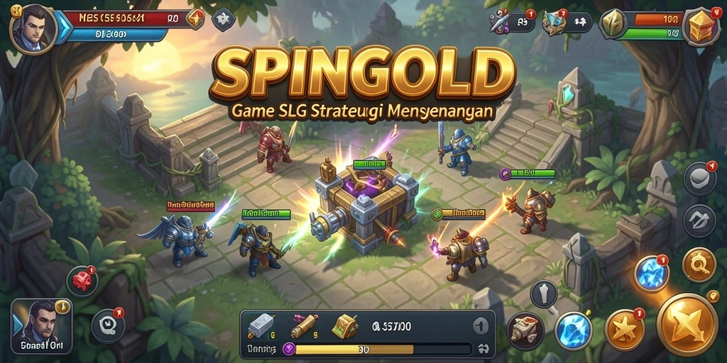Tampilan layar permainan SPINGOLD dengan aksi SLG yang seru.