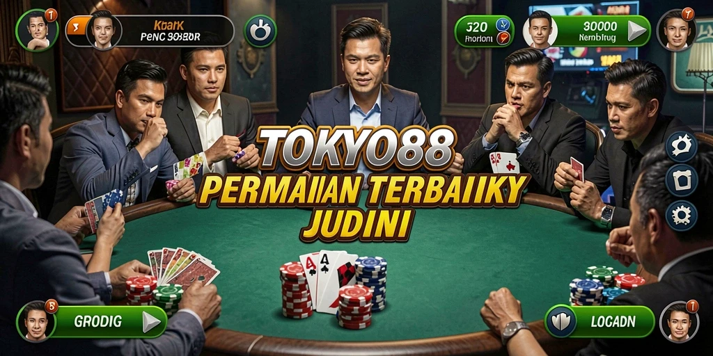 Screenshot menampilkan pemain berkompetisi di meja poker yang intens.